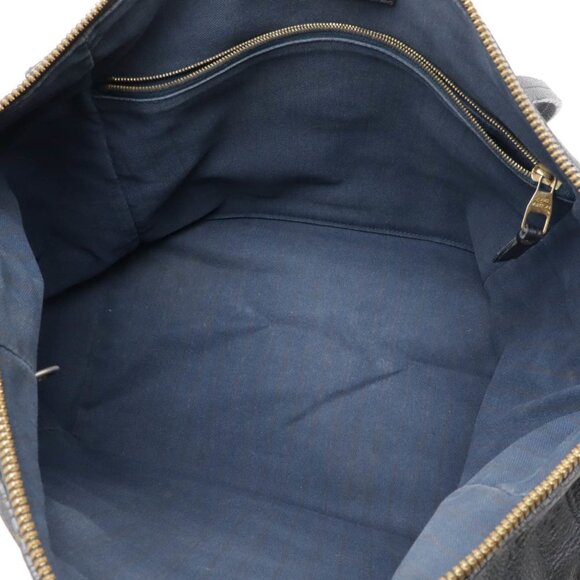 LOUIS VUITTON Navy Monogram Leather Tote Bag - Picture 7 of 9